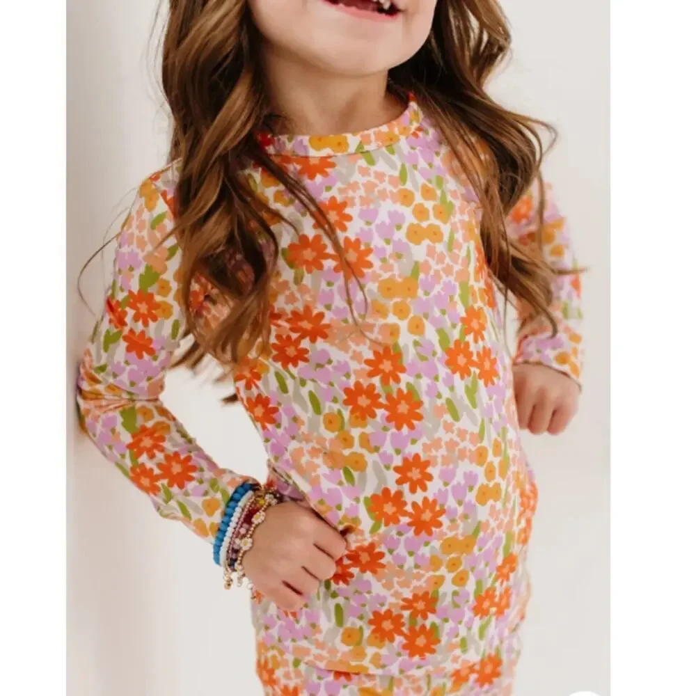 Loocsy Baby Spring Floral Pajama Set Size 2T